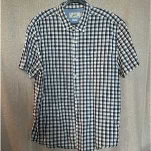 Grayers Mens Short Sleeve Plaid Shirt